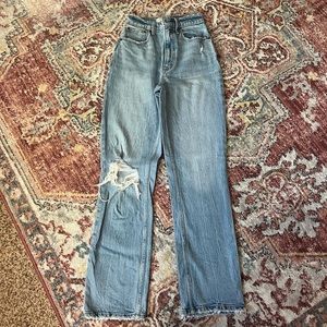 Abercrombie ultra high rise 90s straight curve love pants